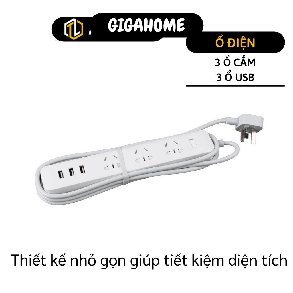 Ổ điện usb  GIÁ VỐN] Ổ cắm điện đa năng 3 ổ cắm và 3 ổ usb, chống rỏ rỉ điện, cháy nổ, tự nhắt khi dòng điện quá tải 8