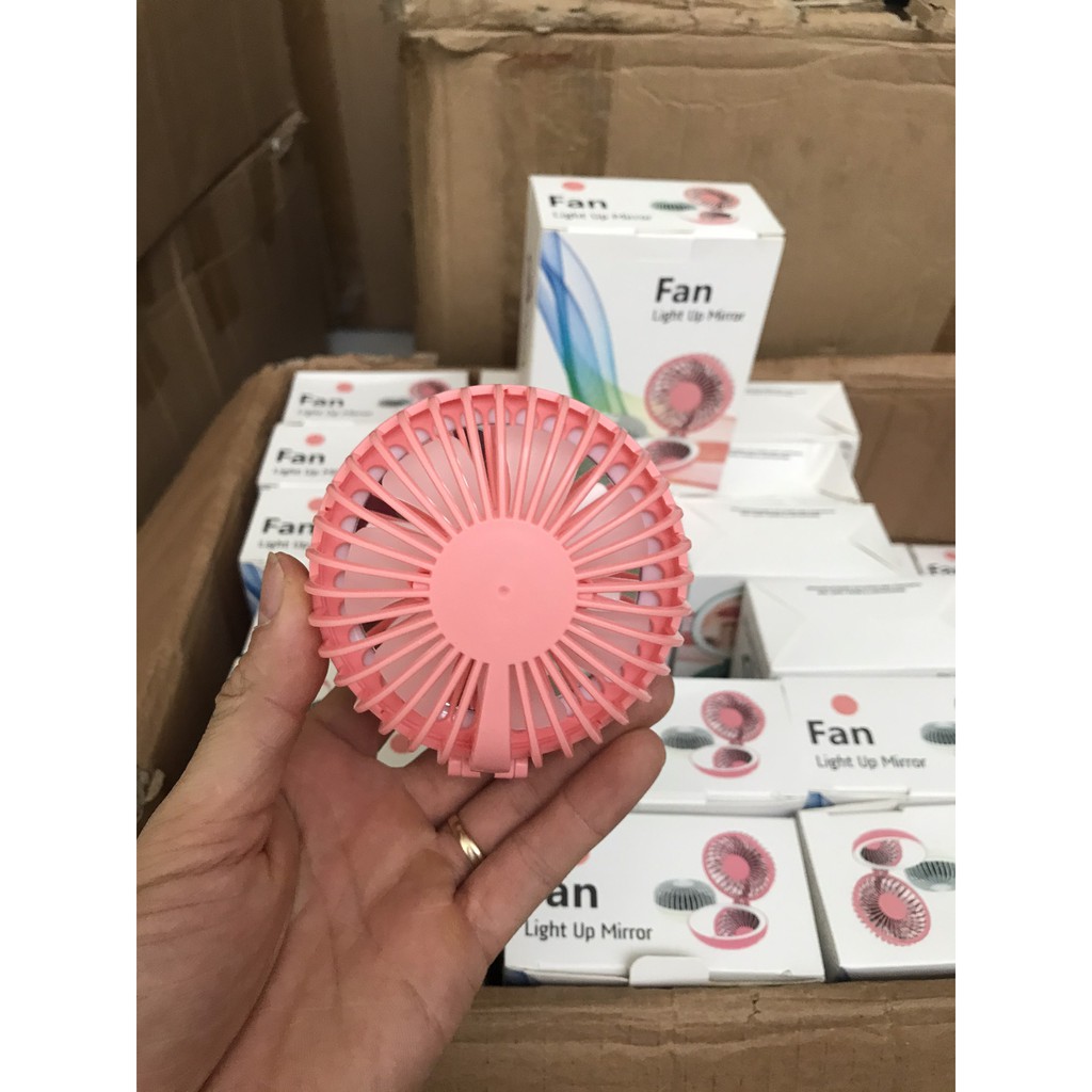 Quạt Mini A8 Có Gương Soi Tiện Lợi Siêu Xinh- Tặng kèm cable sạc pin và dây đeo -Hàng chính hãng | BigBuy360 - bigbuy360.vn