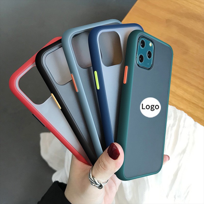 Ốp Lưng Nhám Viền Màu Chống Sốc Vỏ Bao Bảo Vệ Điện Thoai iP 11 12 13 Pro Max - Minh An Saigon