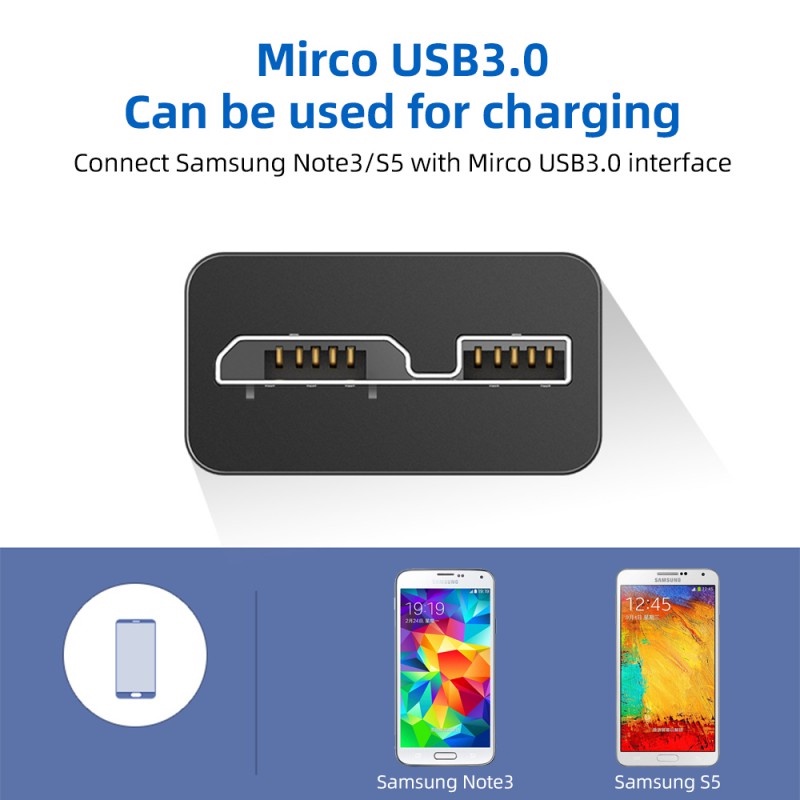 Cáp dữ liệu FONKEN 3.0 Micro B USB 5 Gbps cho Samsung Note3 / S5