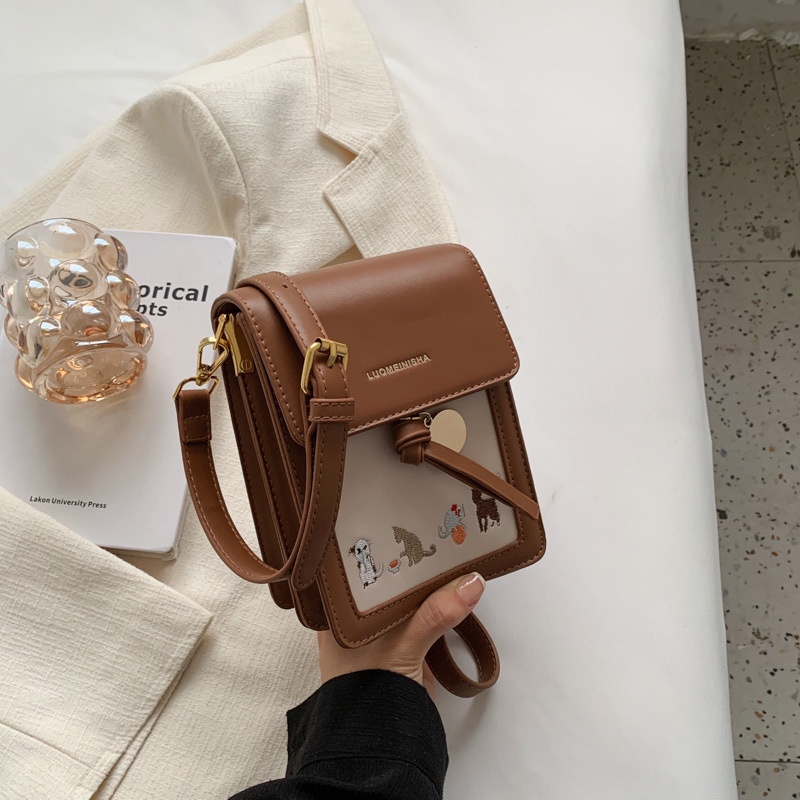 Túi Đeo Chéo Hình Vuông Nhỏ Đựng Điện Thoại Thời Trang Mùa Hè 2022 Cho Nữ