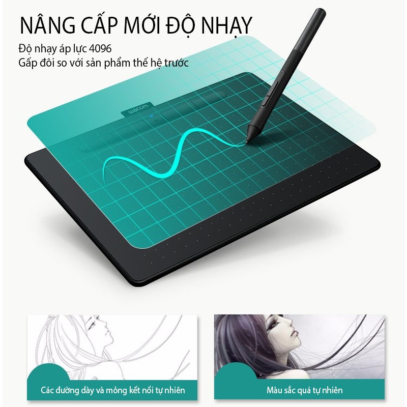 Bảng Vẽ Điện Tử Wacom Intuos Bluetooth CTL-6100WL/K0 - Hàng Chính Hãng