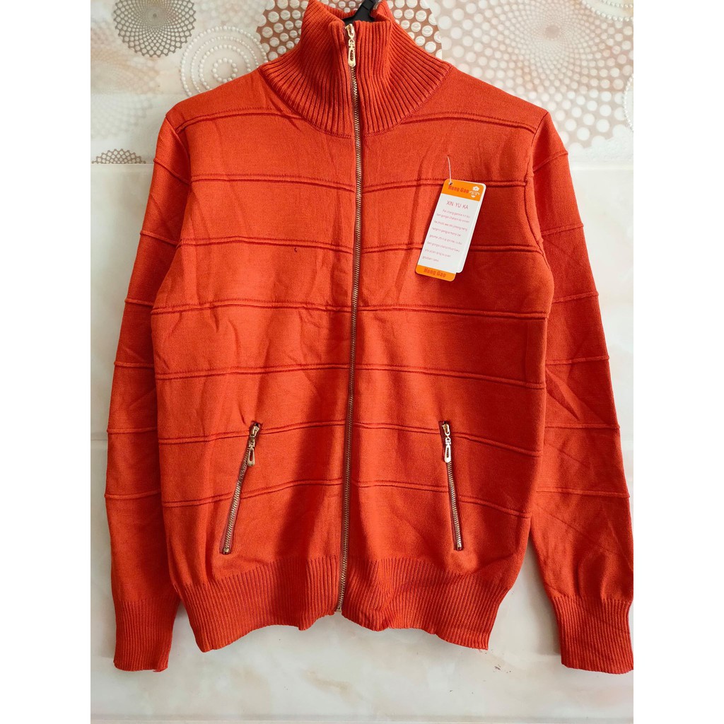 Áo khoác len cổ cao phối túi dây kéo hàng co giãn ảnh chụp thật | BigBuy360 - bigbuy360.vn