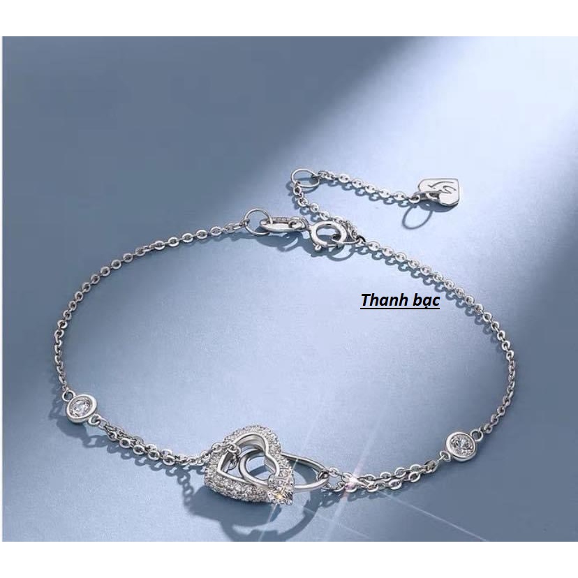 Lắc tay nữ - lắc tay nữ bạc ta kiểu cách mới - Thanh bạc