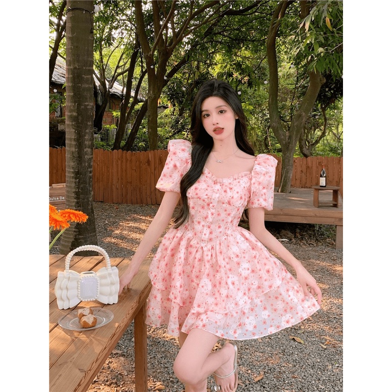 (Free Ship) Đầm Voan Kiếng Tơ Siêu Xinh HOT Nhất Năm UP