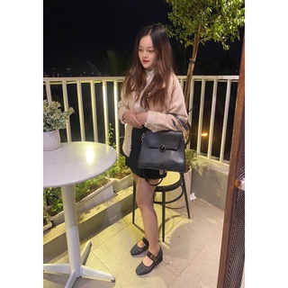 Áo Khoác lông cừu màu be