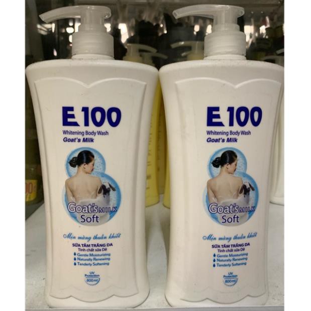 SỮA TẮM E100 SILKY trắng 800ml