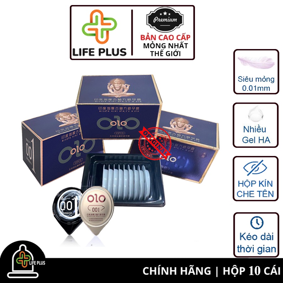 Bao Cao Su Siêu Mỏng Nữ Thần Ấn Độ Xanh Hộp 10 bcs Kéo Dài Thời Gian Quan Hệ, Tăng Khoái Cảm. Life Plus Store
