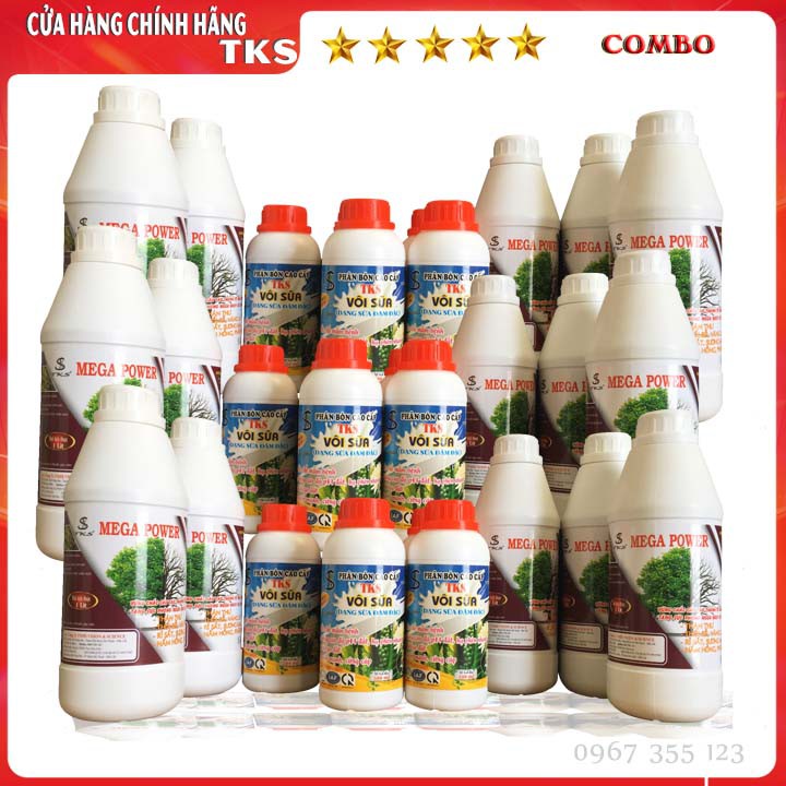 Phòng Trừ Bệnh Thán Thư, Vàng Lá, Rỉ Sắt, Phấn Trắng, Bã Trầu-MEGA POWER  Và VÔI SỮA