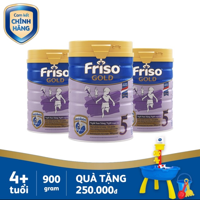 Combo 3 lon Sữa Bột Friso Gold 5 900g