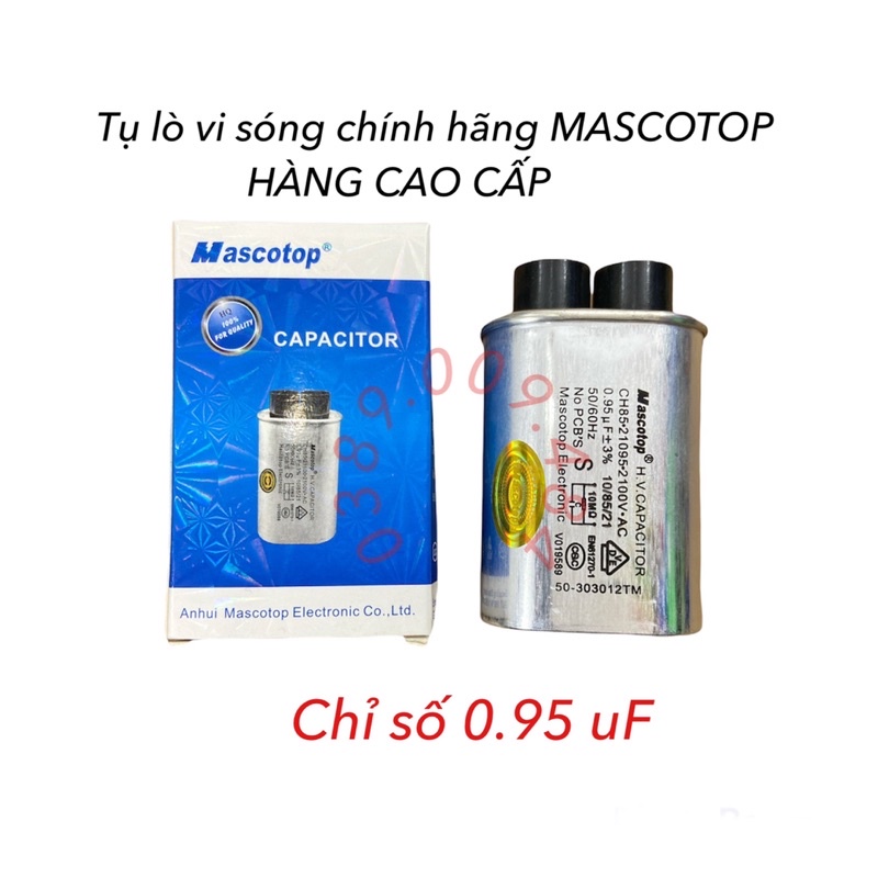 Tụ lò vi sóng 2100VAC chính hãng Mascotop cao cấp - Tụ lò vi sóng 0.95uF (Tụ 0.95 mi)