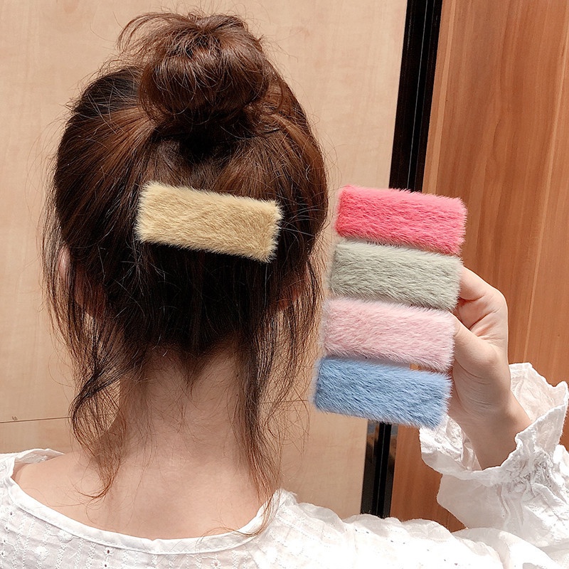 Kẹp tóc lông chữ nhật
