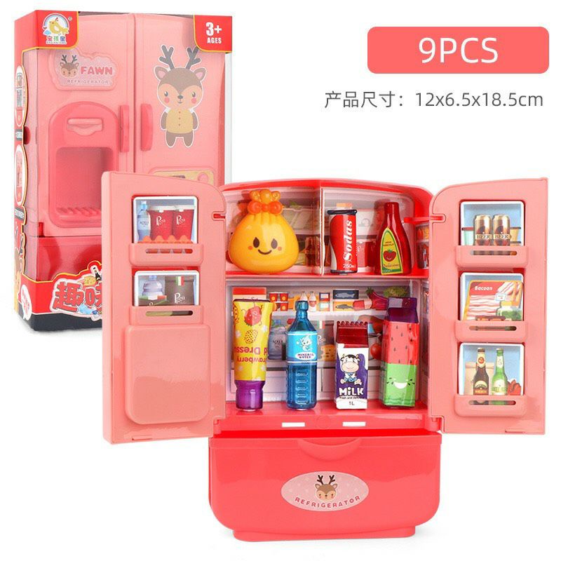 Bộ Đồ Chơi Tủ Lạnh Nhiều Chi Tiết Đáng Yêu Cho Bé - Tủ Lạnh Mini Giúp Trẻ Năng Động Vui Nhộn Sóc_toystore