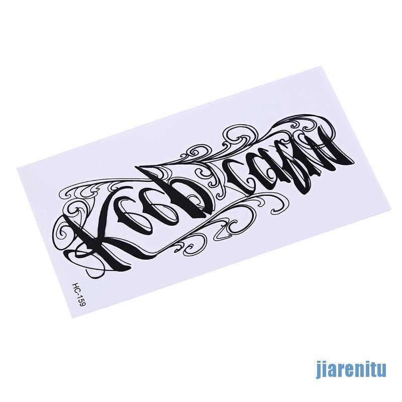 （hot*cod）New Removable Temporary Tattoo English Word Body Art Tattoos Sticker Waterp