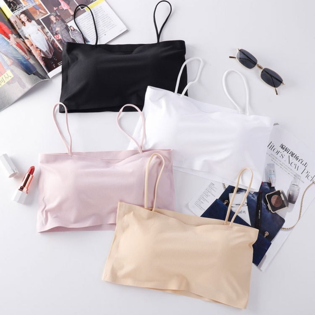 Áo Bra 2 Dây Mảnh Đúc Su Trơn Đệm Ngực , Áo Lót Nữ Không Gọng Học Sinh Cao Cấp Mềm Mịn Thoáng khí Full màu | BigBuy360 - bigbuy360.vn