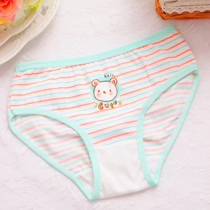 Quần chip cotton, Quần lót cho bé gái 2-14 tuổi thoáng mát họa tiết thỏ béo nhiều màu sắc đáng yêu Baby-S – SC016