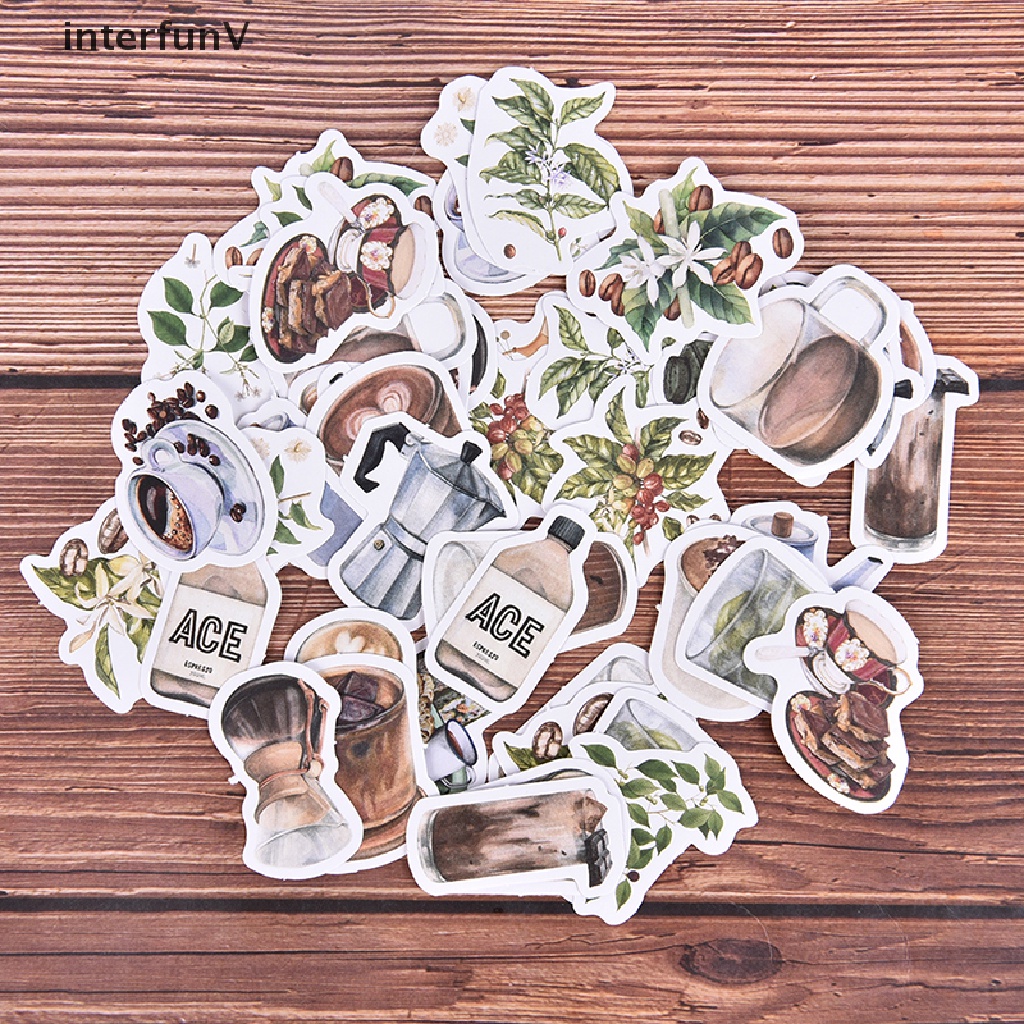 Set 46 Nhãn Dán Trang Trí Sổ Tay / Nhật Ký / Album Ảnh