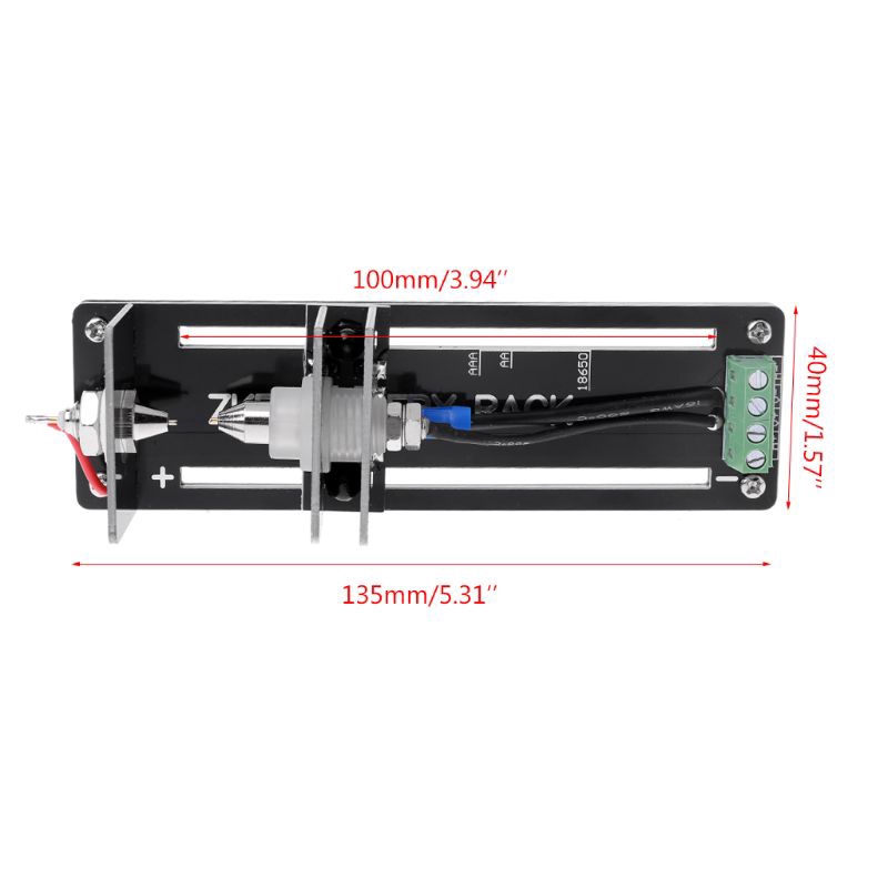 Giá Đỡ 4 Dây Thử Pin 18650 26650 21700 Aaa