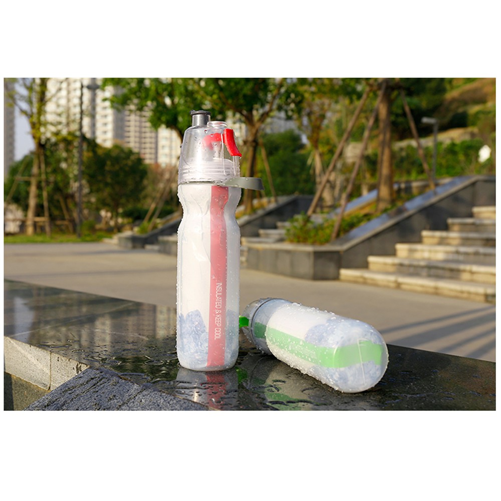 Globetrotter【COD &amp; Hàng sẵn sàng】Bình đựng nước lạnh làm từ PE dạng xịt chống rơi gắn xe đạp tiện lợi cho tập luyện thể thao ngoài trời 500ml