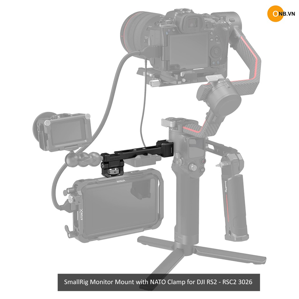 SmallRig Monitor NATO Clamp DJI RONIN RS2 RSC2 3026 - Thanh gắn màn hình