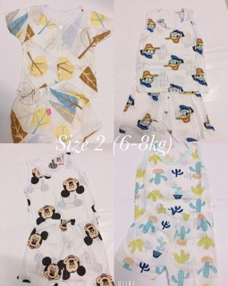 Combo 4 bộ đồ cotton giấy