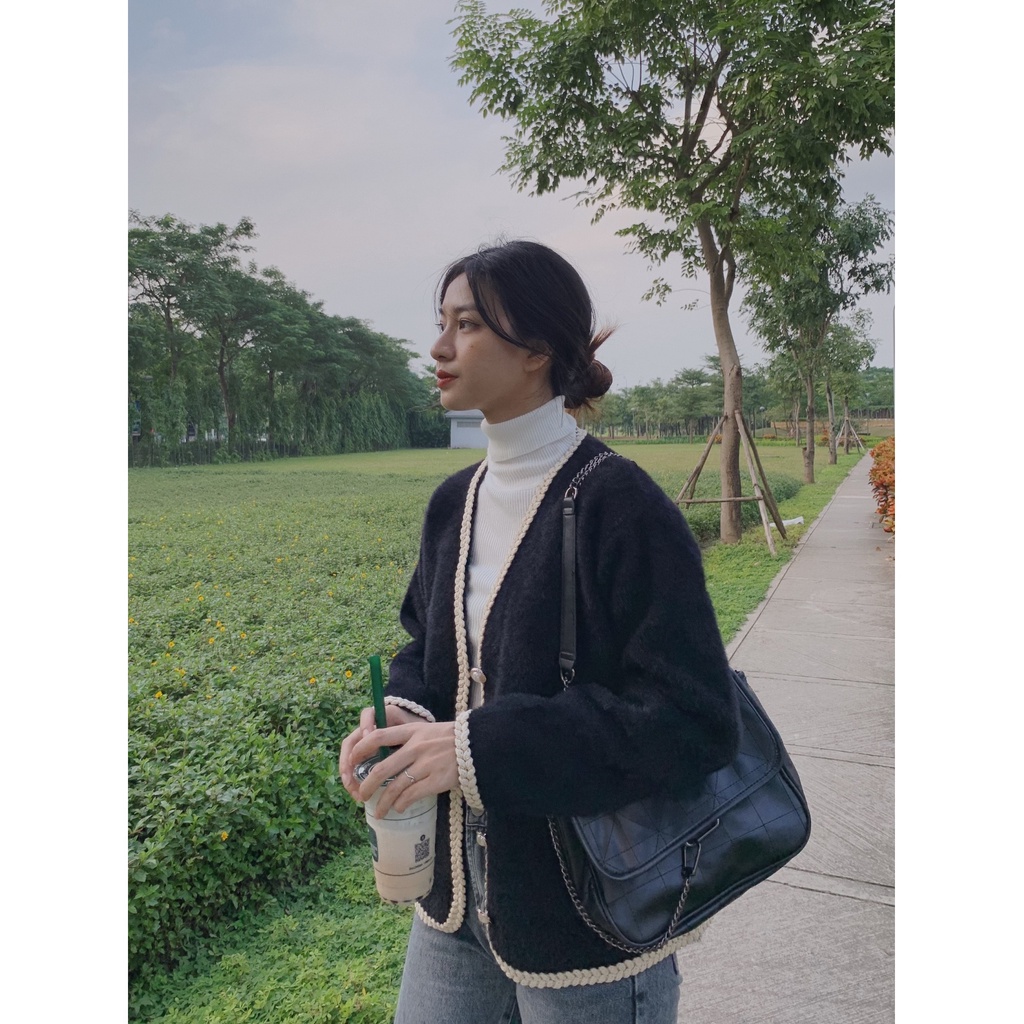 Áo khoác dạ lông viền đan cúc ngọc A1985 SUSTORE | BigBuy360 - bigbuy360.vn