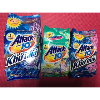 Bột giặt khử mùi-diệt khuẩn Attack : Oải hương- Anh đào- Hoa nắng tinh khôi 360-760gr - Công nghệ Nhật Bản
