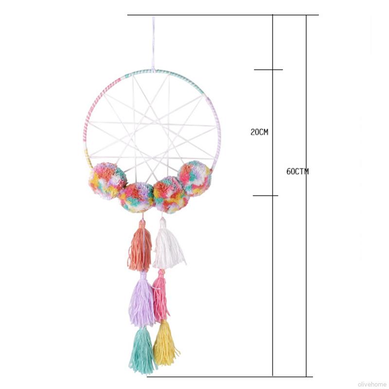 Dream Catcher phối lông vũ trang trí nhà cửa xinh xắn thời trang