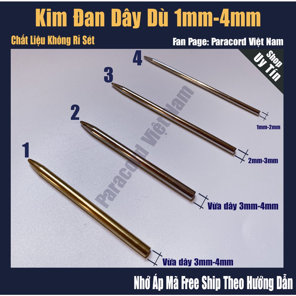 Kim đan dây dù paracord 1mm-4mm