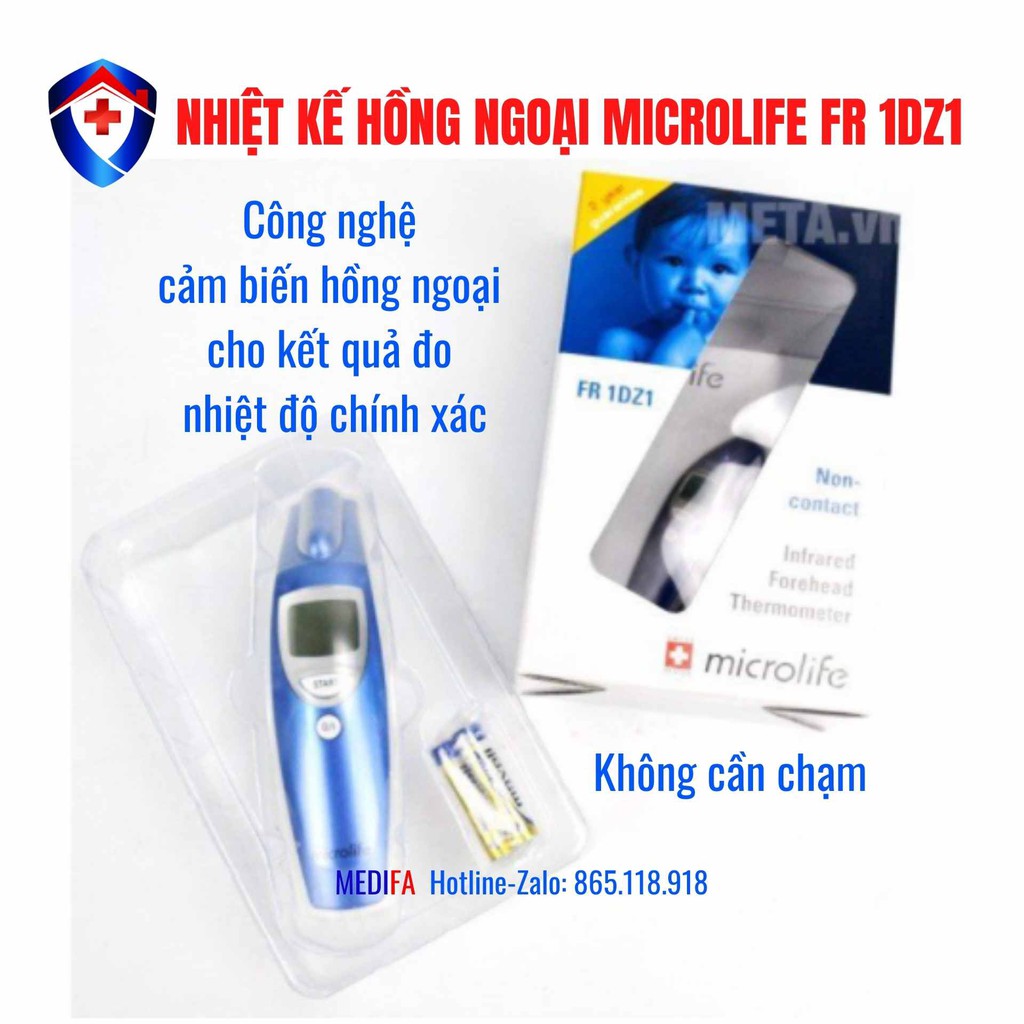 Nhiệt kế đo trán Microlife FR1DZ1, BH 2 năm 1 đổi 1