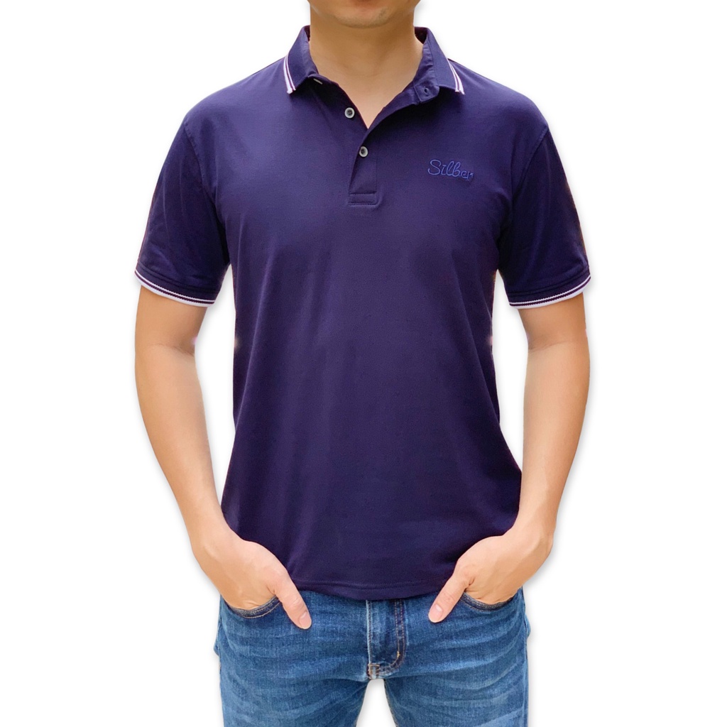 Áo Polo Nam Ngắn Tay Vải Cotton Mềm Mát SILBERKIDS