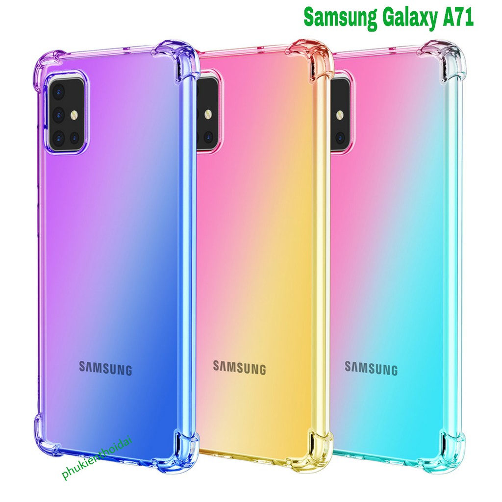 Ốp lưng Samsung  A71 / A72 5G / A73 5G dẻo TPU đa sắc thời trang lồi 4 góc siêu chống sốc