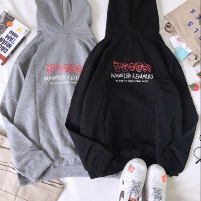Hoodie nỉ bông in hình ulzzang - ẢNH THẬT