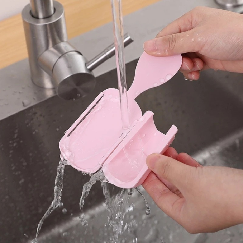 Giá Đựng Muỗng / Vá Múc Cơm / Gạo Bằng Nhựa Đa Năng Sắp Xếp Gọn Gàng Cho Nhà Bếp