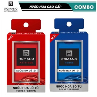 Combo 2 Chai Nước Hoa Bỏ túi Romano Force & Romano Attitude (18ml*2)