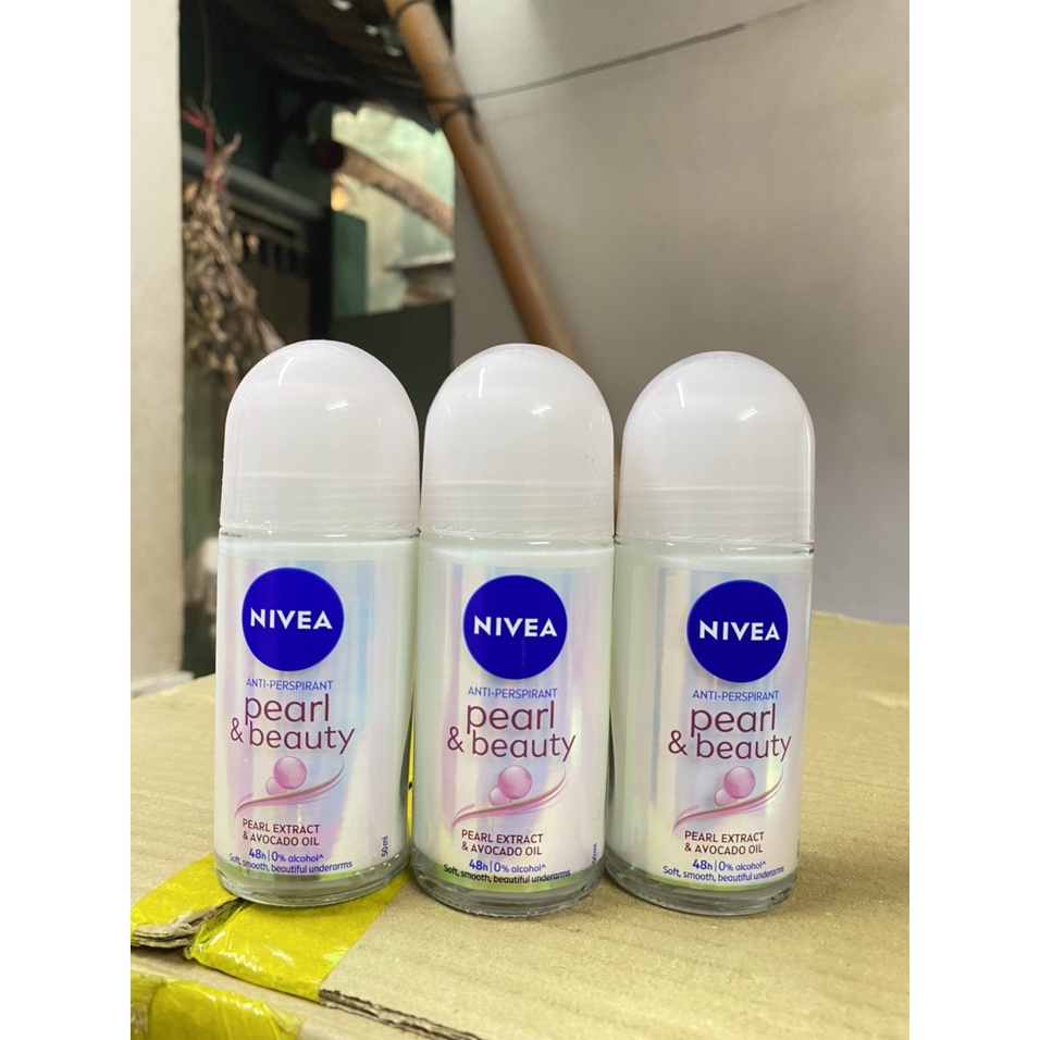 Lăn khử mùi NIVEA pearl & beauty khử mùi ngừa thâm 50ml hàng Thái