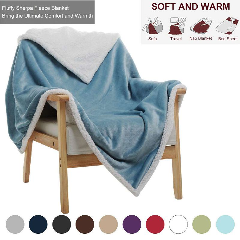 Chăn Lông Cừu Flannel Mềm Mại Dày Dặn Ấm Áp