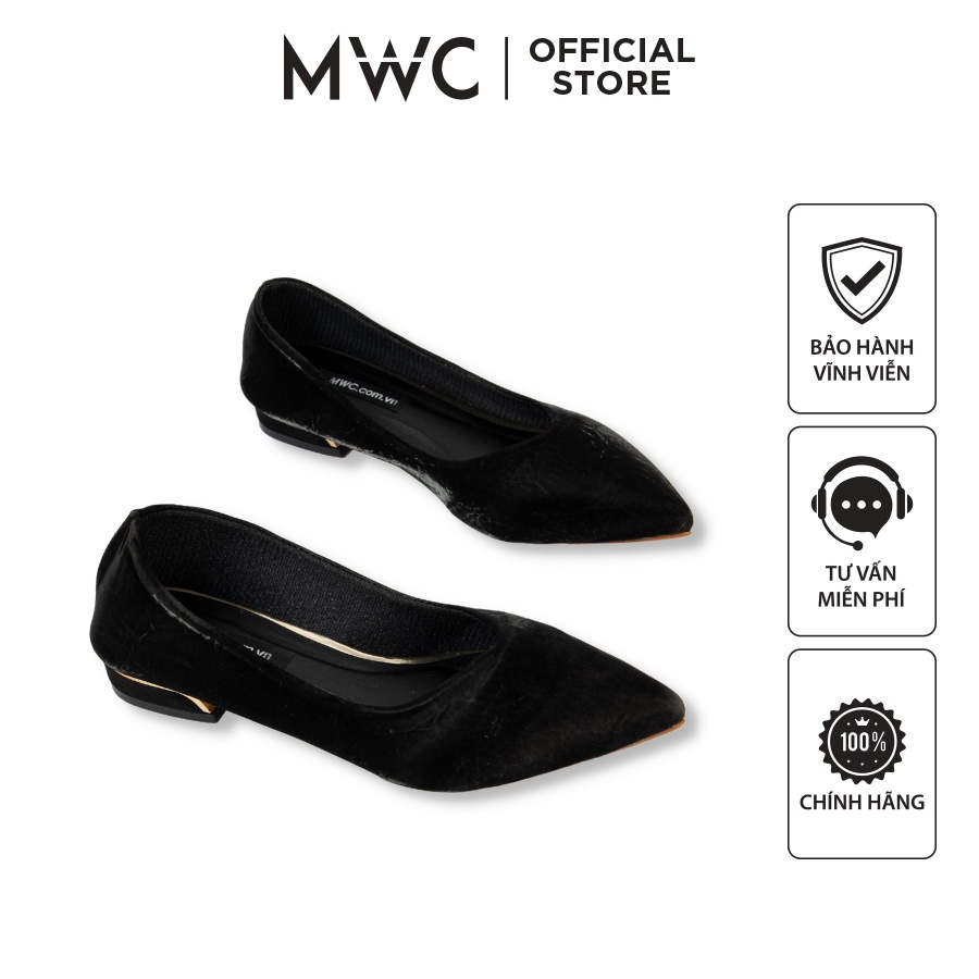 Giày MWC 2219 - Giày Búp Bê Đế Bệt, Búp Bê Basic Lụa Satin