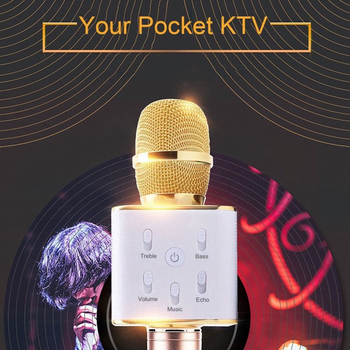 ✔Micro karaoke tích hợp Loa Bluetooth TUXUN Q7 - TƯƠNG THÍCH MỌI DÒNG ĐIỆN Thoại âm vang siêu bass✔