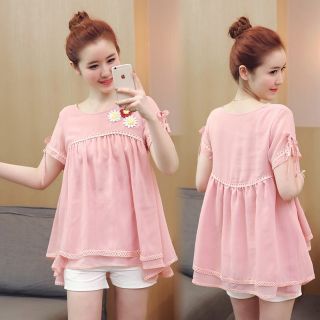 Sét bộ đồ bầu voan nữ tính thời trang