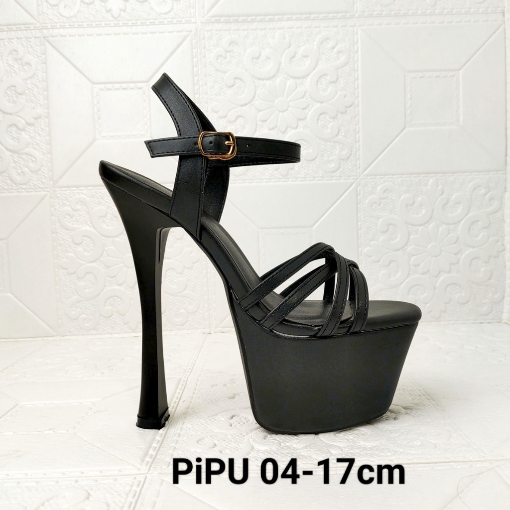 Giày cao gót đế đúp 17cm, sandal cao gót thời trang, hoa hậu catwalk,giày cưới,sự kiện pipu 04-17cm
