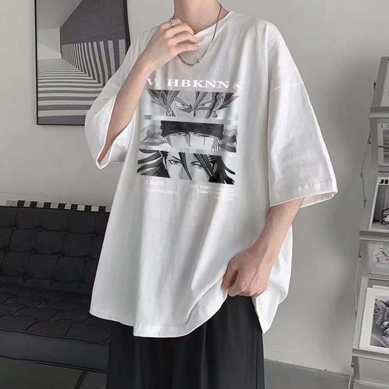 Áo Thun Tay Ngắn Dáng Rộng In Chữ Thời Trang Hàn Quốc Cho Nam Nữ Cỡ M-8XL