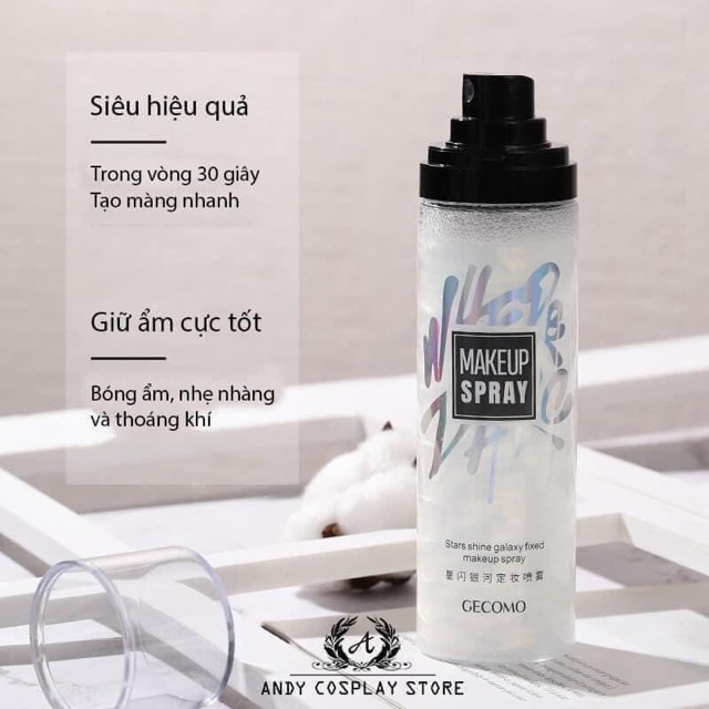 Xịt cố định makeup , xịt cố định lớp trang điểm fixer spray