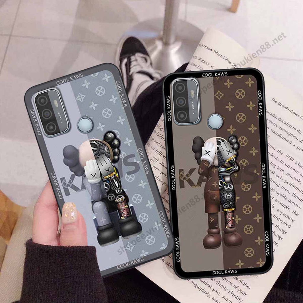 Ốp Oppo A53 bear, k@ws thương hiệu phong cách ốp lưng thời trang cao cấp
