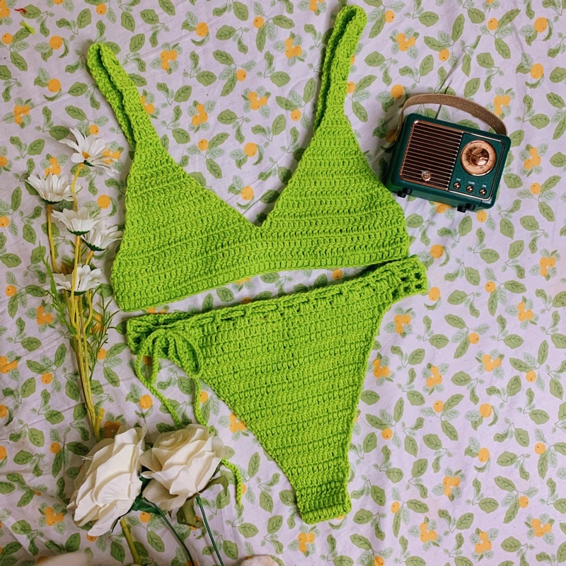 Bra Len Móc Chọn Màu - Bikini Len - Bralette Xinh Xắn - xanhlanhes