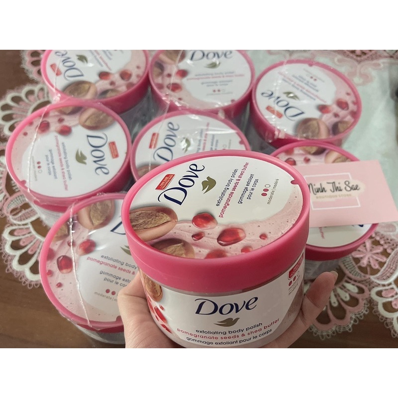 Tẩy Da Chết Dove Hương Lựu 225ml Bill Đức