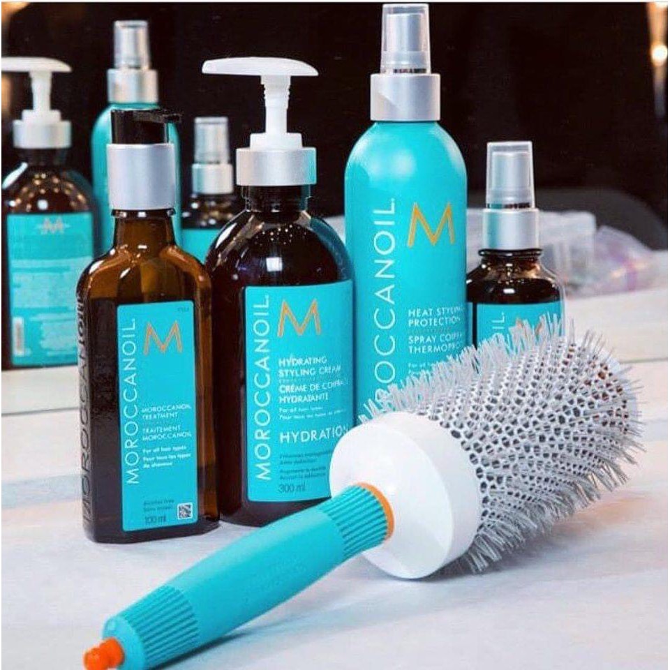 [ MOROCCANOIL CHÍNH HÃNG ] LƯỢC TRÒN GỐM SẤY XOĂN MOROCCANOIL CERAMIC 55ML ROUND BRUSH