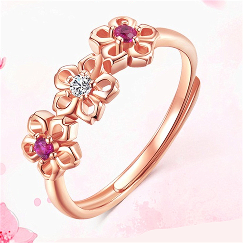 Nhẫn Mạ Bạc 925 Hình Hoa Phong Cách Hàn Quốc Dành Cho Nữ Cincin-S1