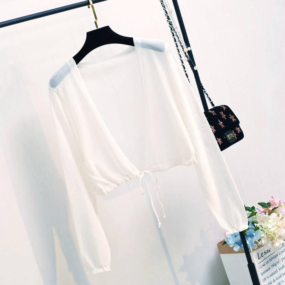 Áo Khoác Voan Mỏng Chống Nắng Dáng Ngắn Thời Trang Mùa Hè Phong Cách Hàn Quốc Cho Nữ