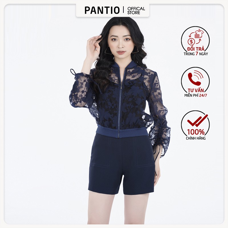 Áo sơ mi kiểu dáng croptop tay lỡ BAK92394 - PANTIO